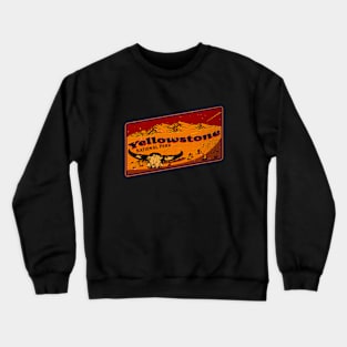 Yellowstone Bison Retro National Park Crewneck Sweatshirt